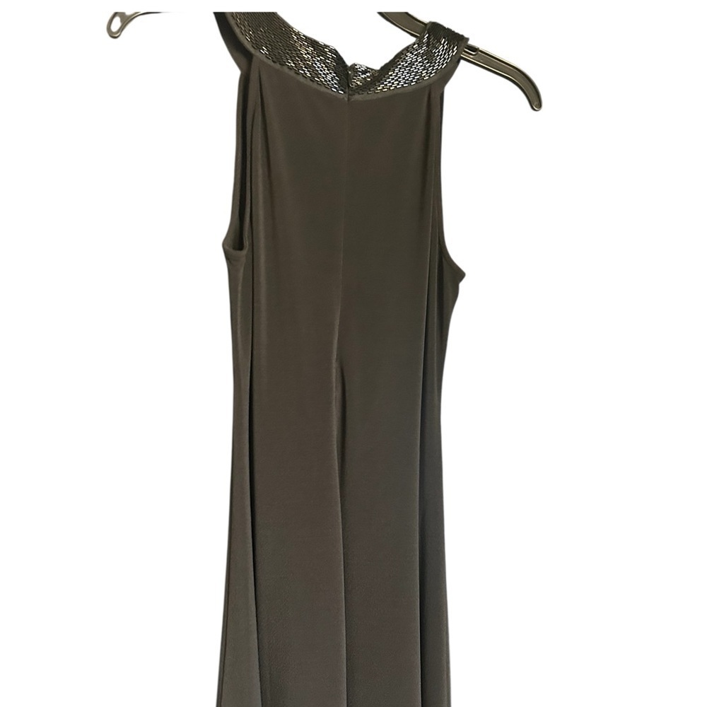 Ralph Lauren black sleeveless dress, beaded neckline Sz Petite small - Picture 4 of 5